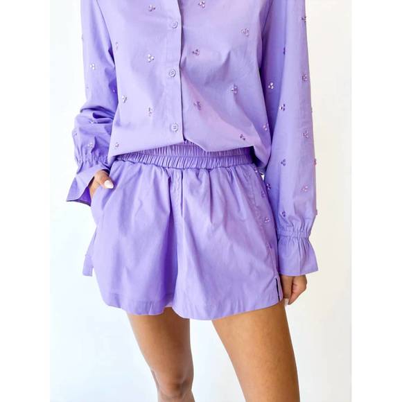 NEW TAYLOR TILLMAN luna short in light purple - Picture 1 of 5